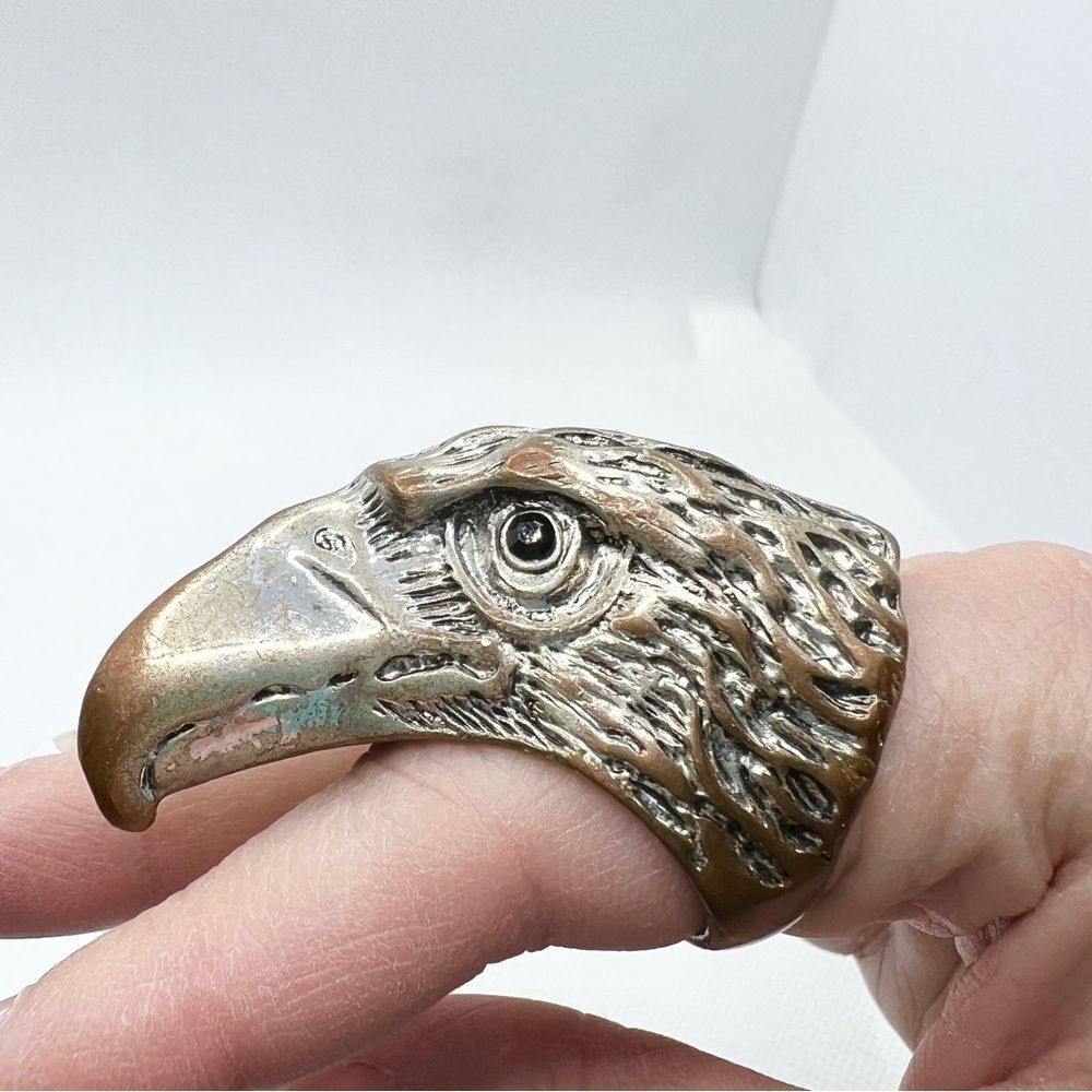 Silver Eagle Head Ring - Size 7.5 - image 6